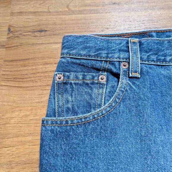 Levi Strauss Signature Relaxed Fit Jeans Womens SZ 17? (36x26) Medium Wash - Picture 2 of 12